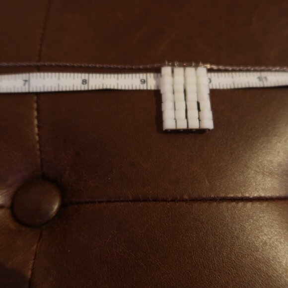 White square bead and sterling silver Sherzada necklace pendant 14.5"-17.5" - Picture 12 of 16